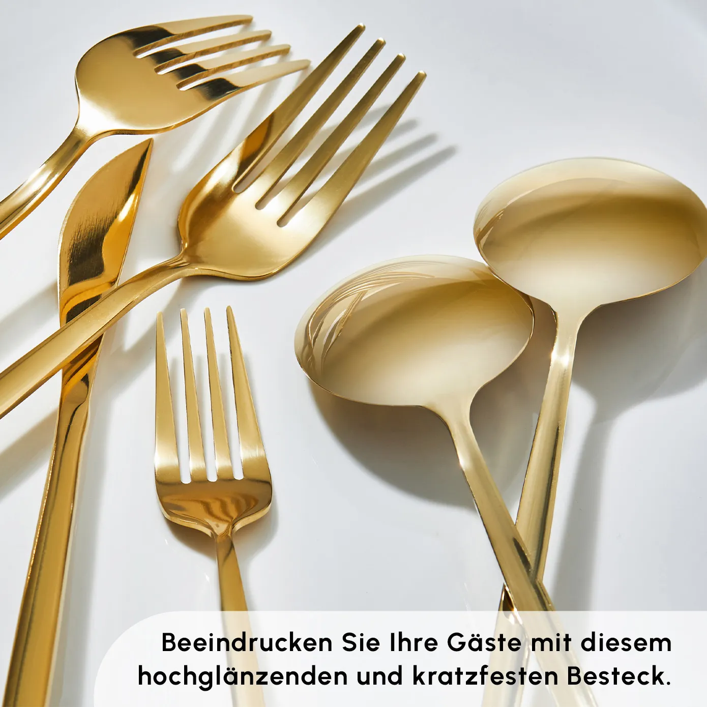Karaca Bella Shiny Gold Besteck Set für 6 Personen, 24 Teilig – Bild 7