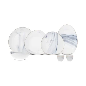 Karaca Ria 6 Personen Geschirrset, 27 Teilig, Grau