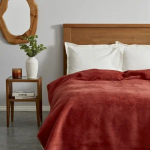 Karaca Home Saye Doppelseitige Baumwolldecke Tile-Mustard