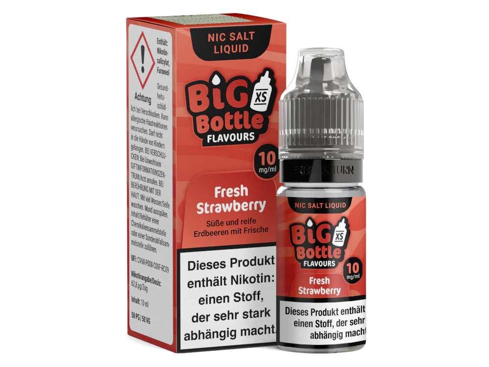 Big Bottle - Fresh Strawberry - Nikotinsalz Liquid – Bild 3