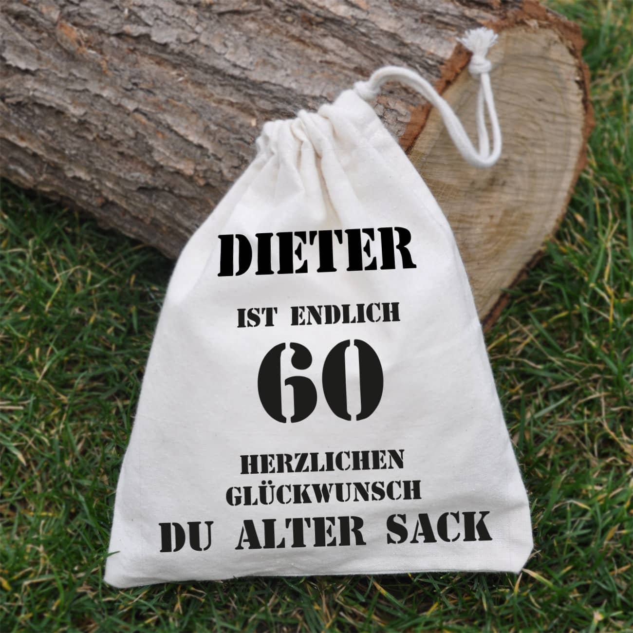 personalisierter Zuziehbeutel zum 60. Geburtstag des alten Sacks – Bild 3