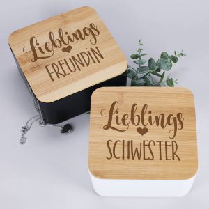 Lieblings... Aufbewahrungsdose mit Ihrem Wunschtext graviert