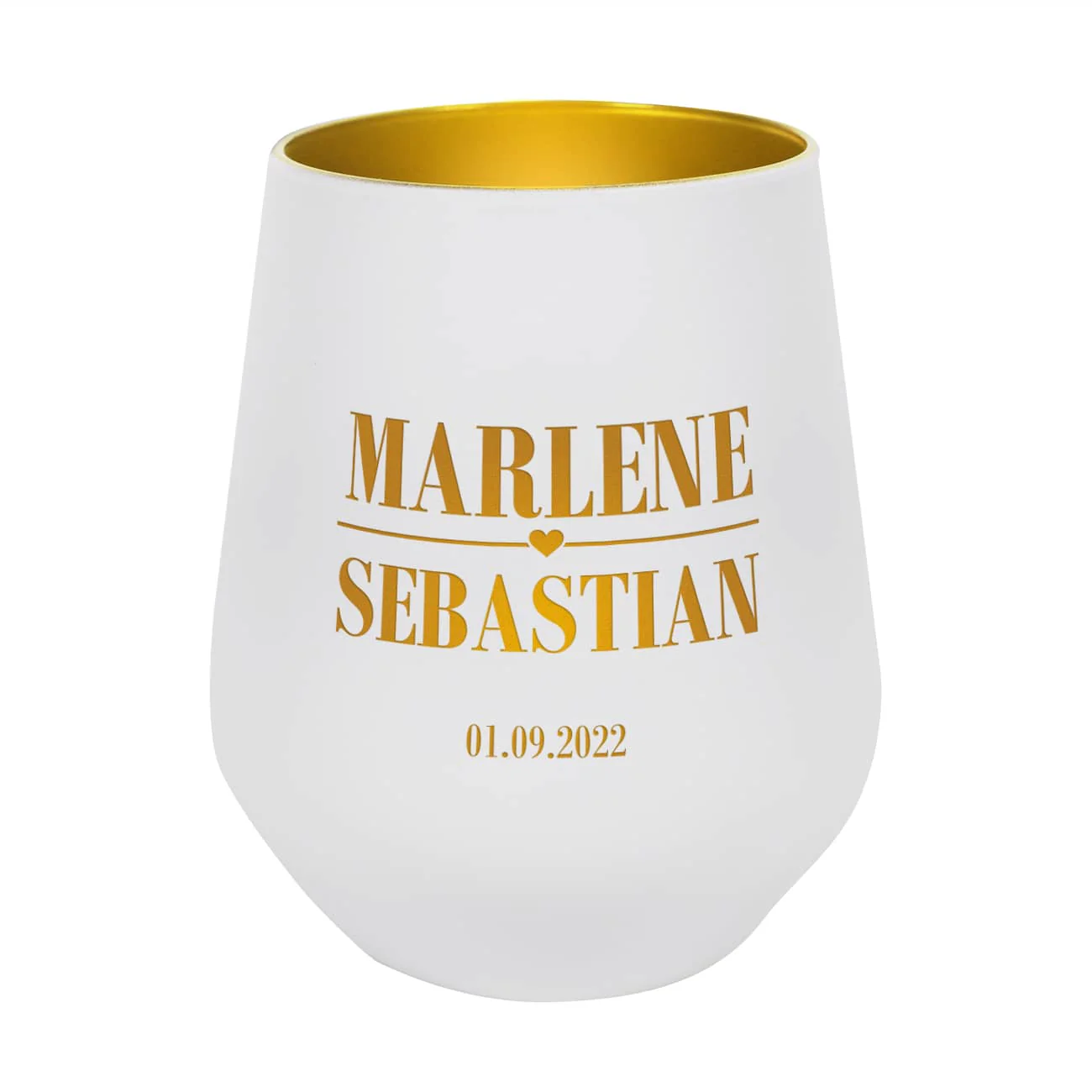 Kerzenbecher für Paare mit Namensgravur und Datum – Bild 5