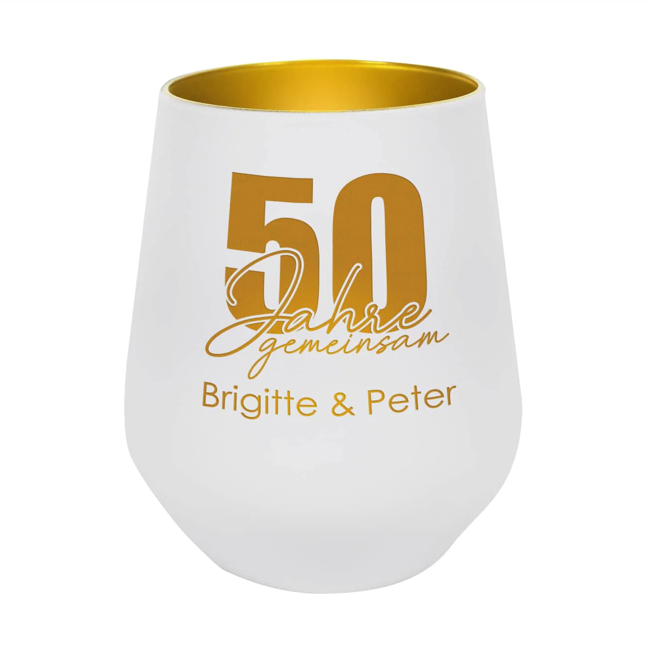 Windlicht - 50 Jahre gemeinsam - in schwarz oder weiß zur Goldhochzeit – Bild 4