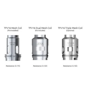 SMOK TFV16 Ersatznetz Coils für Mag P3 Kit, TFV16 Tank, TFV18 Tank 3 Stück/Packung